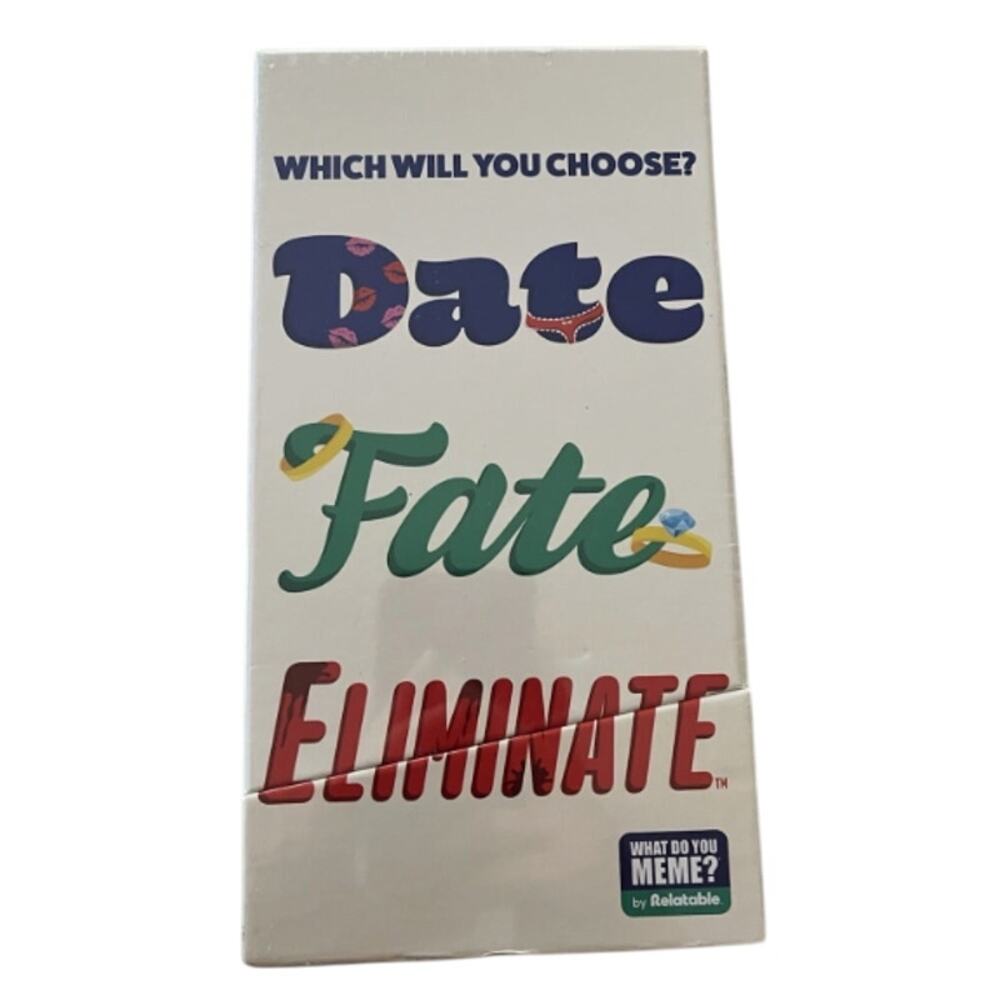 NEW SEALED Date Fate Eliminate What Do You Meme Adult Party Fun Card Game